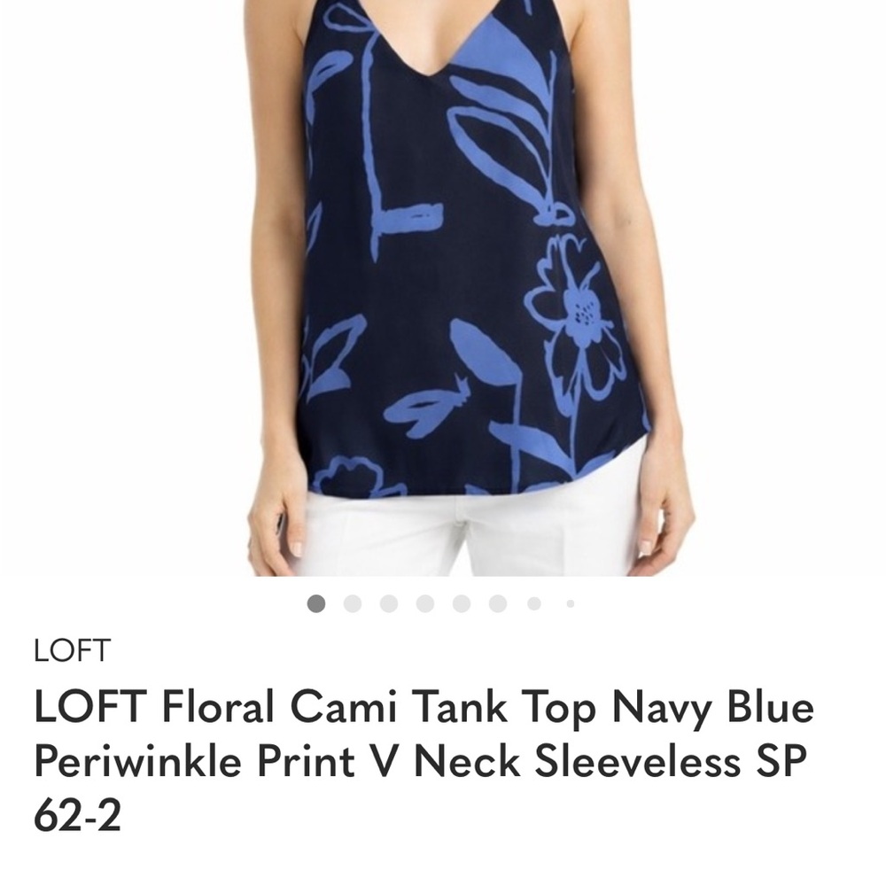 LOFT Blue Floral Camisole Top
